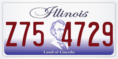IL license plate Z754729