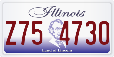 IL license plate Z754730
