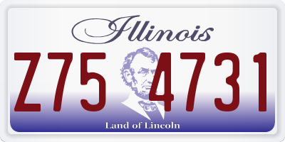 IL license plate Z754731