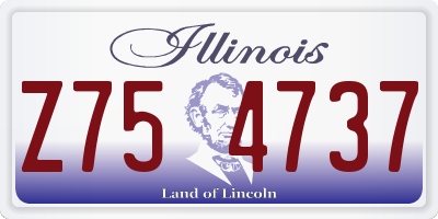 IL license plate Z754737