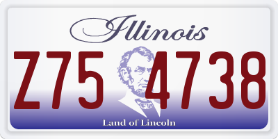 IL license plate Z754738