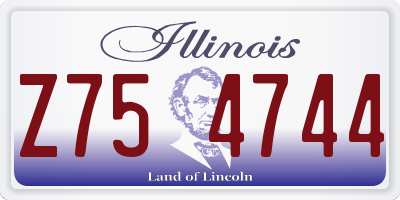 IL license plate Z754744