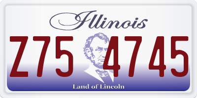 IL license plate Z754745