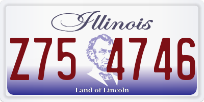 IL license plate Z754746