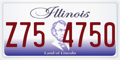 IL license plate Z754750