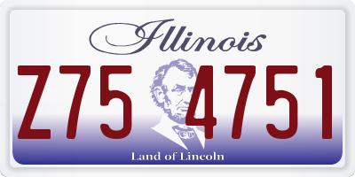 IL license plate Z754751