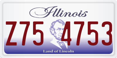 IL license plate Z754753