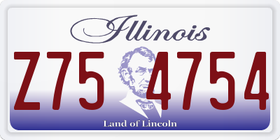 IL license plate Z754754