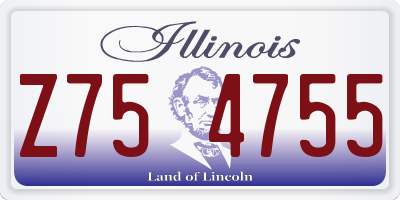 IL license plate Z754755