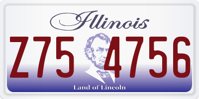 IL license plate Z754756