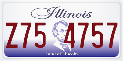 IL license plate Z754757