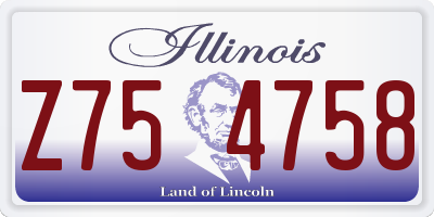 IL license plate Z754758