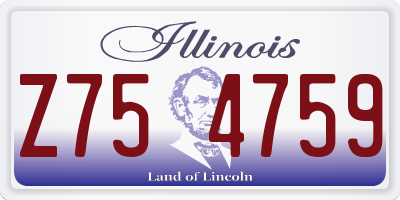 IL license plate Z754759