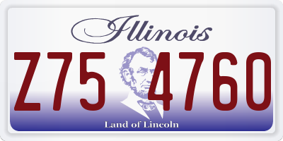 IL license plate Z754760