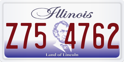 IL license plate Z754762