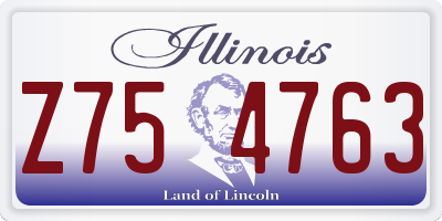 IL license plate Z754763