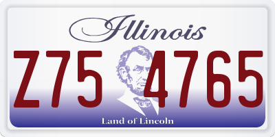 IL license plate Z754765