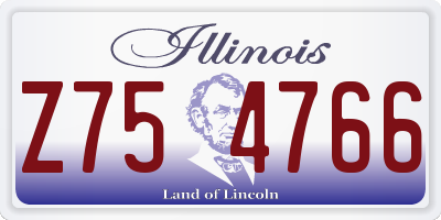 IL license plate Z754766