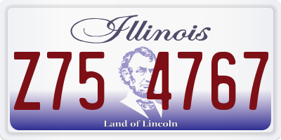 IL license plate Z754767