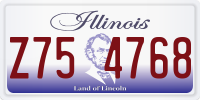 IL license plate Z754768
