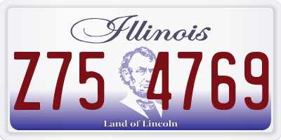 IL license plate Z754769