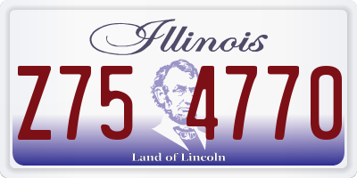 IL license plate Z754770