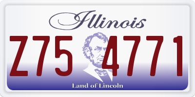 IL license plate Z754771