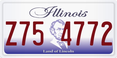 IL license plate Z754772