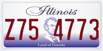 IL license plate Z754773