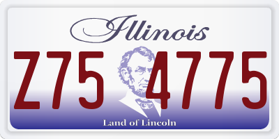 IL license plate Z754775
