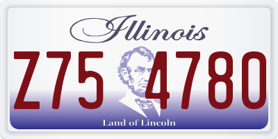 IL license plate Z754780