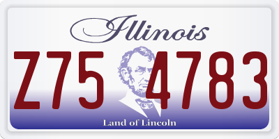 IL license plate Z754783