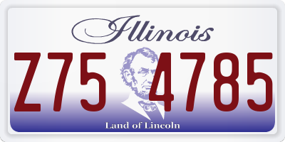 IL license plate Z754785