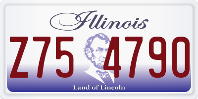 IL license plate Z754790