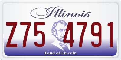 IL license plate Z754791