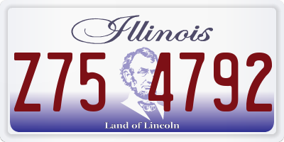 IL license plate Z754792