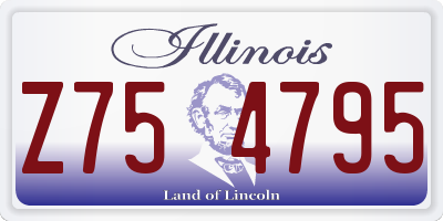 IL license plate Z754795