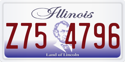 IL license plate Z754796
