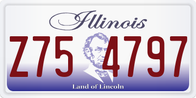 IL license plate Z754797