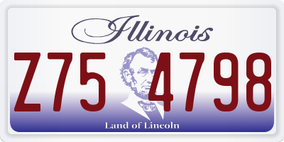 IL license plate Z754798