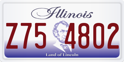 IL license plate Z754802
