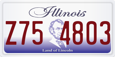 IL license plate Z754803