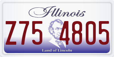 IL license plate Z754805