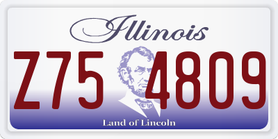 IL license plate Z754809