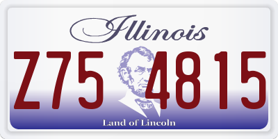 IL license plate Z754815