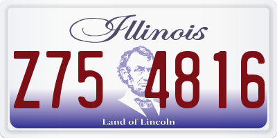 IL license plate Z754816