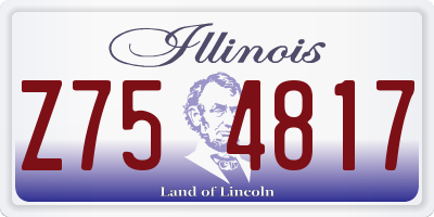 IL license plate Z754817