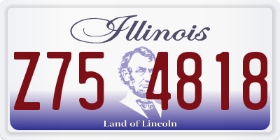 IL license plate Z754818
