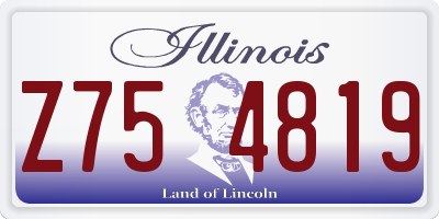 IL license plate Z754819