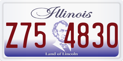 IL license plate Z754830